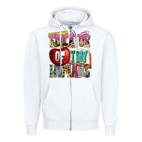 White educator of tiny humans Zipper Hoodie - NancyCooperArtShop