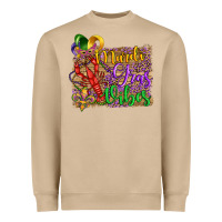 Mushroom mardi gras vibes crawfish mask and fleur de lis Heavyweight Sweatshirt - Artiststas