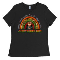 Black juneteenth 1865 rainbow Ladies Tee - texasbilliewilder
