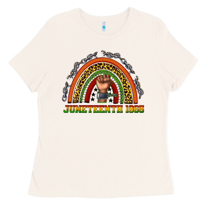 Juneteenth 1865 Rainbow Ladies Tee by texasbilliewilder | Teevron