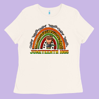 Ladies Tee juneteenth 1865 rainbow