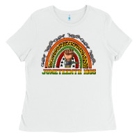 White juneteenth 1865 rainbow Ladies Tee - texasbilliewilder