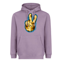 Lavender Yellow Glitter Sunflower Peace Sign Heavyweight Hoodie - Jasminsmagicworld