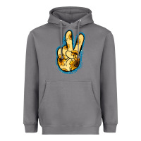 Storm Yellow Glitter Sunflower Peace Sign Heavyweight Hoodie - Jasminsmagicworld