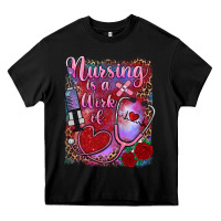 Black nursing is a work of heart Heavy Core Tee - RanaPortraitStore