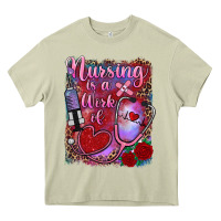 Mossy nursing is a work of heart Heavy Core Tee - RanaPortraitStore