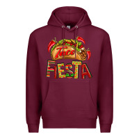 Burgundy Taco Fiesta Premium Hoodie - texasbilliewilder