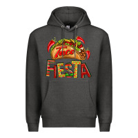 Charcoal Heather Taco Fiesta Premium Hoodie - texasbilliewilder