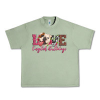 Oil Green love english bulldogs Urban Heavy Tee - Artiststas