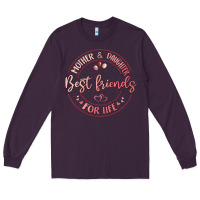 Plum mother and daughter best friends for life Long Sleeve Tee - MaliasSmallBusiness