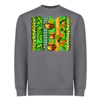 Storm st patricks gnomes and cloves with leopard  brushstrokes Heavyweight Sweatshirt - Artiststas