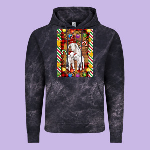 Christmas Goat Family Vintage Hoodie Designed By Artiststas