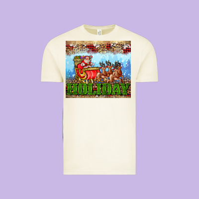 Holiday And Santa. Claus Vintage Tee Designed By Adodesignshop