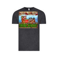 Vintage Black holiday and santa. claus Vintage Tee - AdoDesignShop