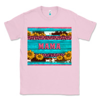Bubblegum Pink cowhide leopard sunflowers mama Classic Tee - BarkalooDesign