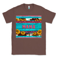 Chestnut cowhide leopard sunflowers mama Classic Tee - BarkalooDesign