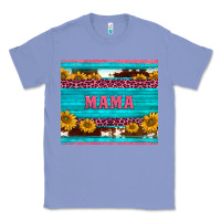 Colony Blue cowhide leopard sunflowers mama Classic Tee - BarkalooDesign