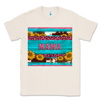 Natural cowhide leopard sunflowers mama Classic Tee - BarkalooDesign