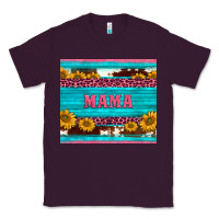 Plum cowhide leopard sunflowers mama Classic Tee - BarkalooDesign