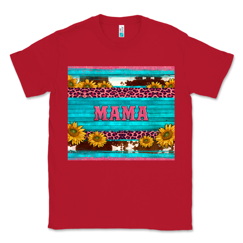Cowhide Leopard Sunflowers Mama Classic Tee by BarkalooDesign | Teevron