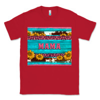 Red cowhide leopard sunflowers mama Classic Tee - BarkalooDesign