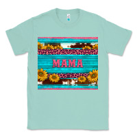 Seafoam cowhide leopard sunflowers mama Classic Tee - BarkalooDesign