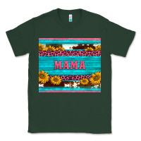 Sports Green cowhide leopard sunflowers mama Classic Tee - BarkalooDesign