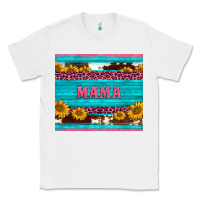 White cowhide leopard sunflowers mama Classic Tee - BarkalooDesign