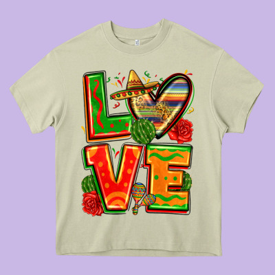 Love Mexico Heavy Core Tee Designed By Zillion Design Studio