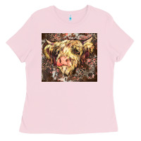 Bubblegum Pink leopard cow Ladies Tee - Zillion Design Studio