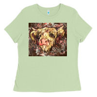 Matcha leopard cow Ladies Tee - Zillion Design Studio