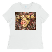 White leopard cow Ladies Tee - Zillion Design Studio
