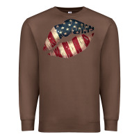 Chestnut Vintage American Flag Lips Premium Sweatshirt - Bettercallsaul