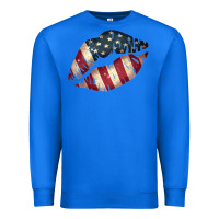 True Royal Vintage American Flag Lips Premium Sweatshirt - Bettercallsaul