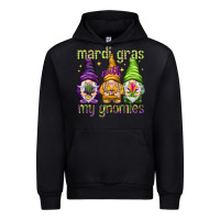Black Mardi Gras with my gnomies Urban Hoodie - HowdyJamesFarm