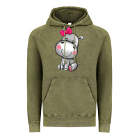 Vintage Olive cute hippopotamus Vintage Hoodie - AdoDesignShop
