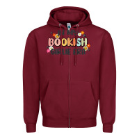 Burgundy in my bookish girlie era Zipper Hoodie - MaliasSmallBusiness