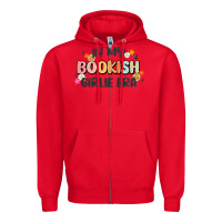 Red in my bookish girlie era Zipper Hoodie - MaliasSmallBusiness
