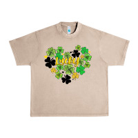 French Oak lucky heart shaped clover Urban Heavy Tee - AdoDesignShop