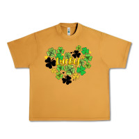 Peanut Butter lucky heart shaped clover Urban Heavy Tee - AdoDesignShop