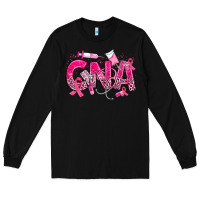 Black breast cancer cna certified nursing assistant Long Sleeve Tee - JahusDesignShop