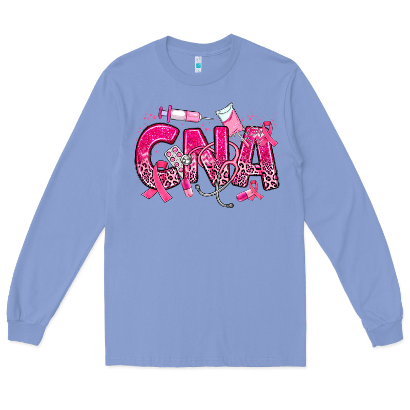 Breast Cancer Cna Certified Nursing Assistant Long Sleeve Tee by JahusDesignShop | Teevron