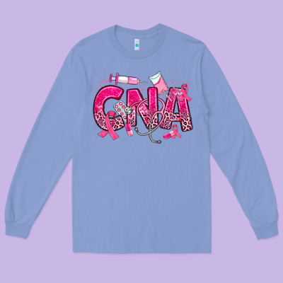 Breast Cancer Cna Certified Nursing Assistant Long Sleeve Tee Designed By Jahusdesignshop