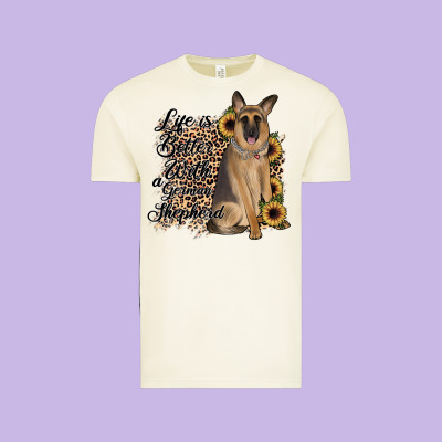 Life Is Better With A German Shepherd Vintage Tee Designed By Jahusdesignshop