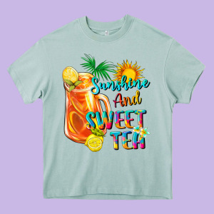 Sunshine And Sweet Tea Heavy Core Tee Designed By Texasbilliewilder