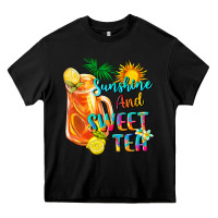 Black sunshine and sweet tea Heavy Core Tee - texasbilliewilder