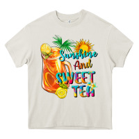 Cream sunshine and sweet tea Heavy Core Tee - texasbilliewilder