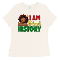 Bone i am black history with afro black girl Ladies Tee - texasbilliewilder