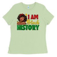 Matcha i am black history with afro black girl Ladies Tee - texasbilliewilder