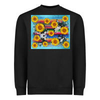 Black serape cowhide sunflower Heavyweight Sweatshirt - AdoDesignShop